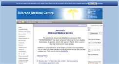 Desktop Screenshot of bilbrookmedicalcentre.nhs.uk
